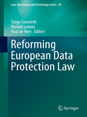 cover image of Reforming European Data Protection Law